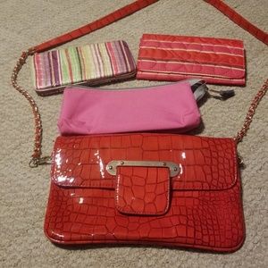 wallets, pouch, new red purse